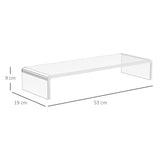 easycomfort supporto per monitor computer tv supporto per schermi in vetro acrilico trasparente 53x19x9cm