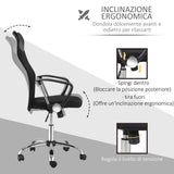 easycomfort easycomfort sedia ergonomica da ufficio girevole e dondolo con ruote altezza regolabile e schienale a rete 63x65x109 119cm nero