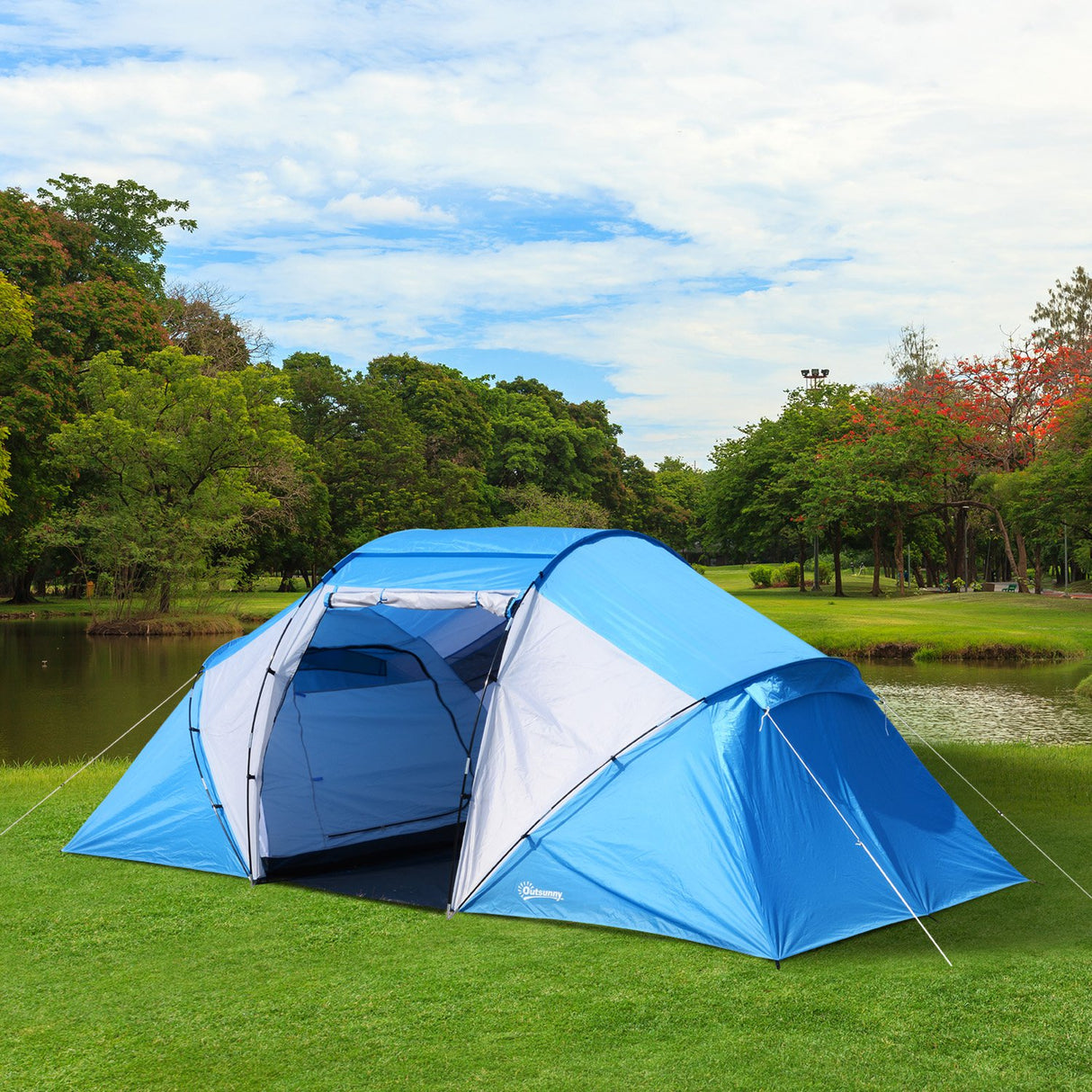 easycomfort easycomfort tenda da campeggio per 6 persone 460 230 195cm