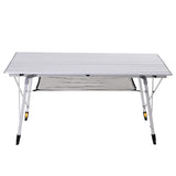 easycomfort easycomfort tavolo da pic nic pieghevole avvolgibile in alluminio con custodia 120 x 70cm