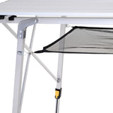 easycomfort easycomfort tavolo da pic nic pieghevole avvolgibile in alluminio con custodia 120 x 70cm