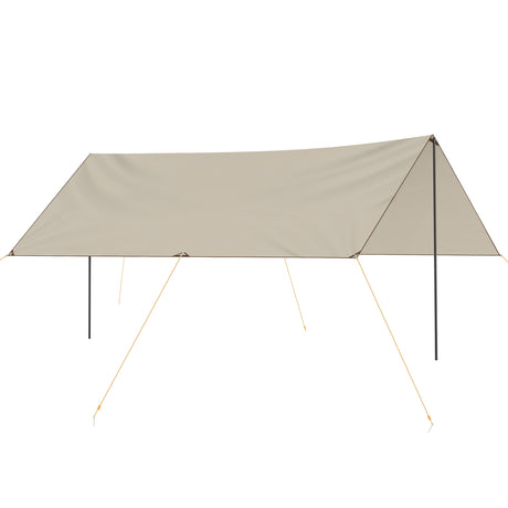 easycomfort telo ombreggiante protettivo in tessuto oxford con borsa funi picchetti e aste incluse 300x500x240 cm