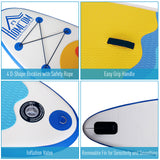 easycomfort easycomfort tavola gonfiabile sup stand up paddle con pagaia regolabile blu 305x76x10cm