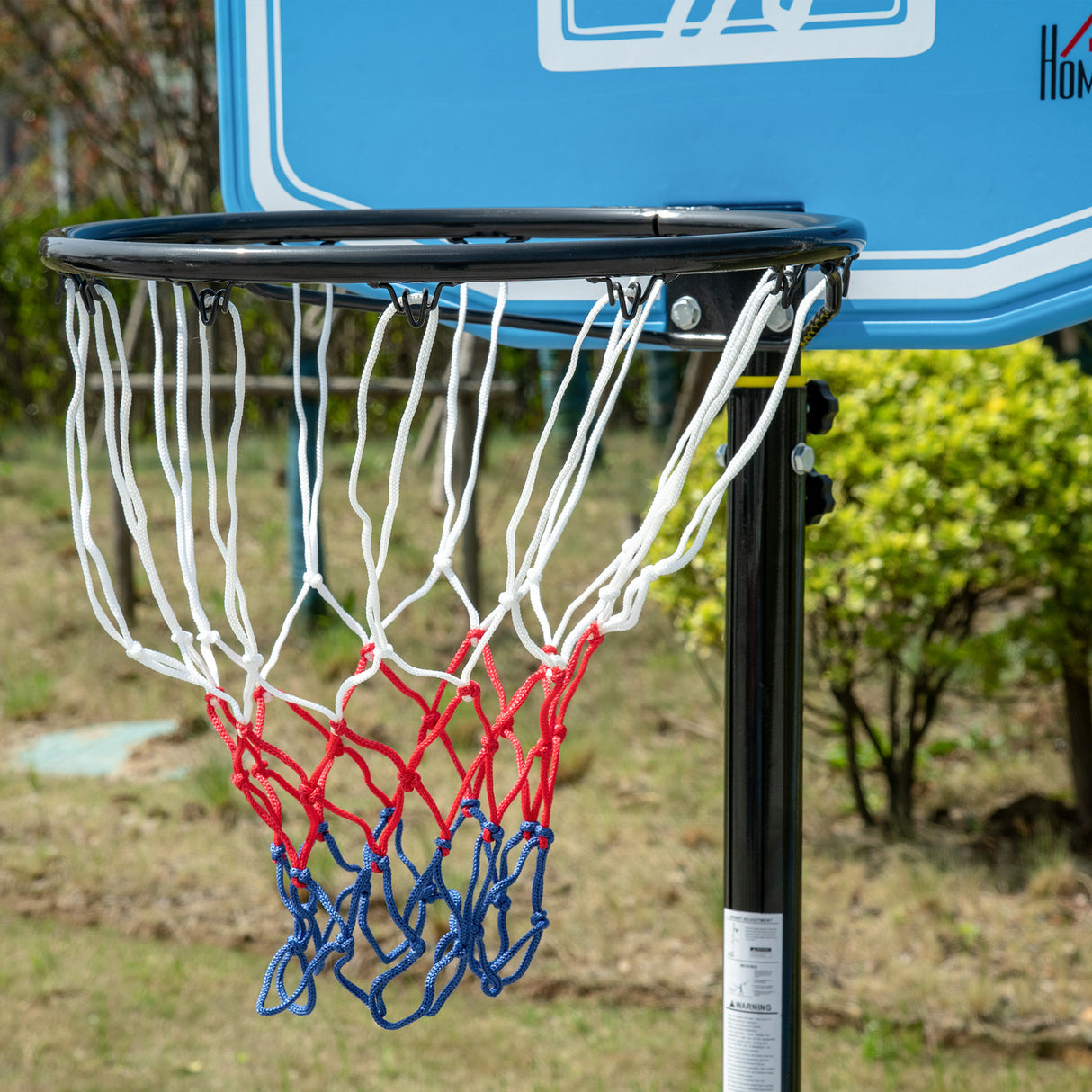 easycomfort canestro basket con altezza regolabile 195 245cm base con ruote e tabellone blu