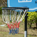 easycomfort canestro basket con altezza regolabile 195 245cm base con ruote e tabellone blu