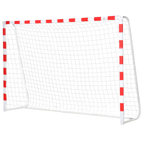 easycomfort easycomfort porta da calcio e calcetto in plastica pe per adulti e bambini 302x83x201cm bianca