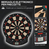 easycomfort easycomfort bersaglio a freccette elettronico in pp con 6 freccette e tabellone segna punti 44x39 5x 2 2cm nero