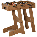 easycomfort calcio balilla pieghevole in legno con 6 aste 18 giocatori e segnapunti 69x37x70cm