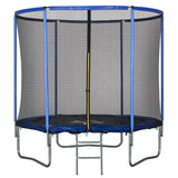 easycomfort easycomfort tappeto elastico per bambini e adulti con rete e bordo imbottito giochi da giardino e casa 244x240cm blu e nero ean 8054144139517