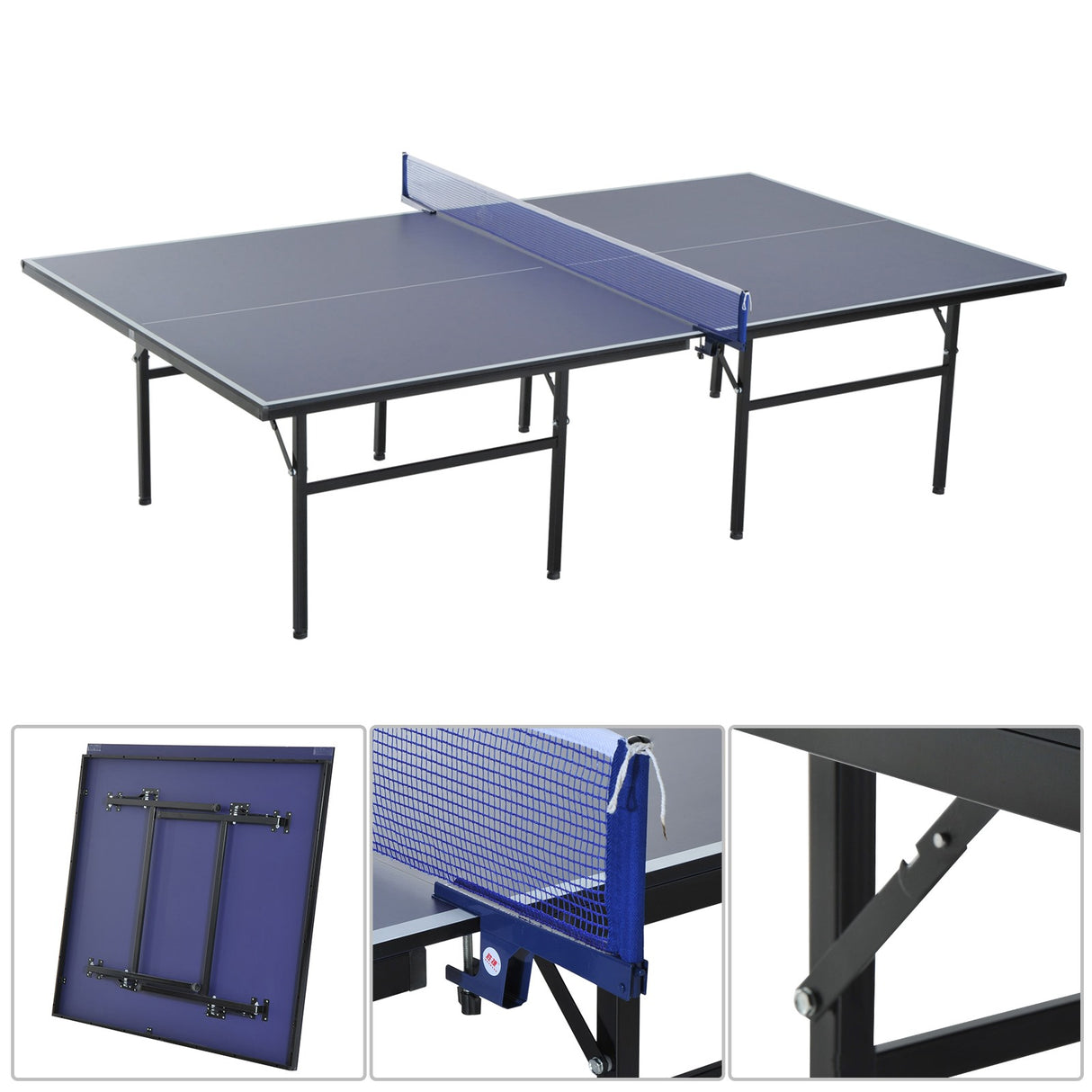 easycomfort easycomfort tavolo ping pong pieghevole in legno mdf e acciaio 152.5x274x76cm