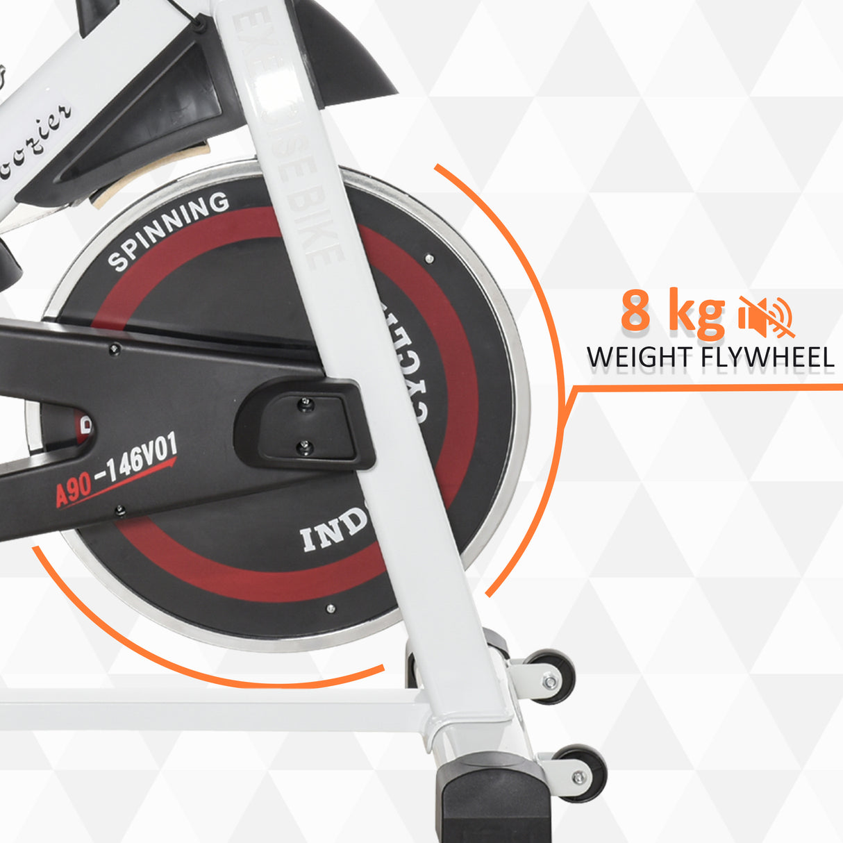 easycomfort easycomfort cyclette professionale spin bike con schermo lcd e portabicchieri volano 8kg