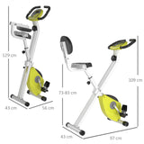 easycomfort easycomfort cyclette magnetica pieghevole con altezza e intensita regolabile schermo lcd gialla