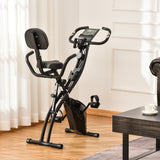 easycomfort easycomfort cyclette pieghevole in acciaio con maniglie e bande elastiche