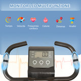 easycomfort easycomfort cyclette pieghevole in acciaio con maniglie e bande elastiche