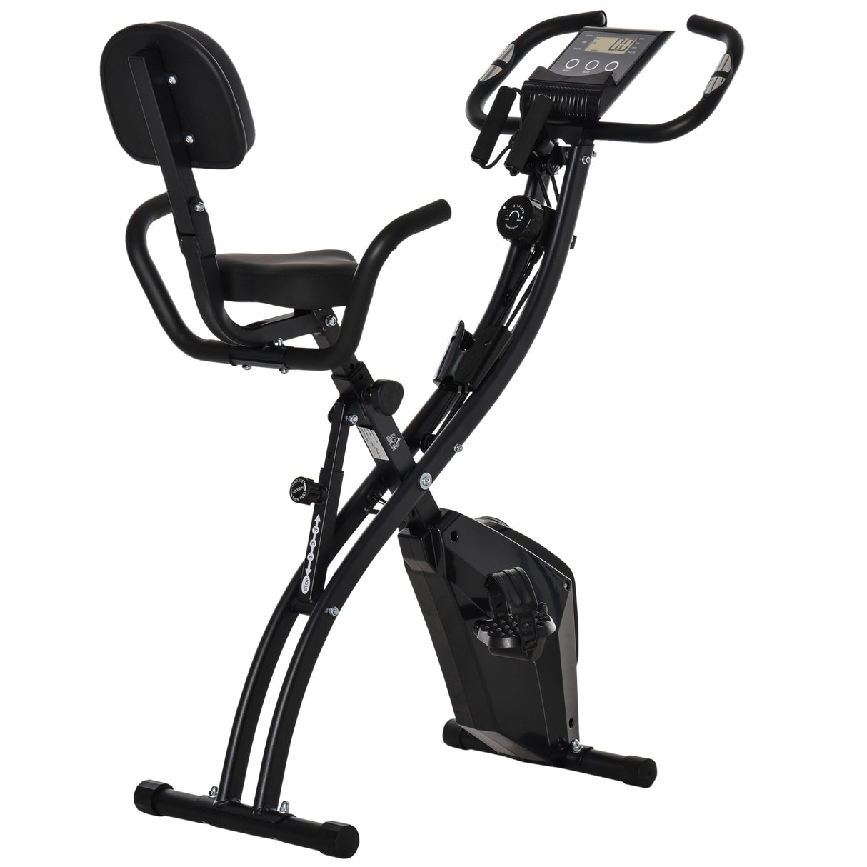 easycomfort easycomfort cyclette pieghevole in acciaio con maniglie e bande elastiche