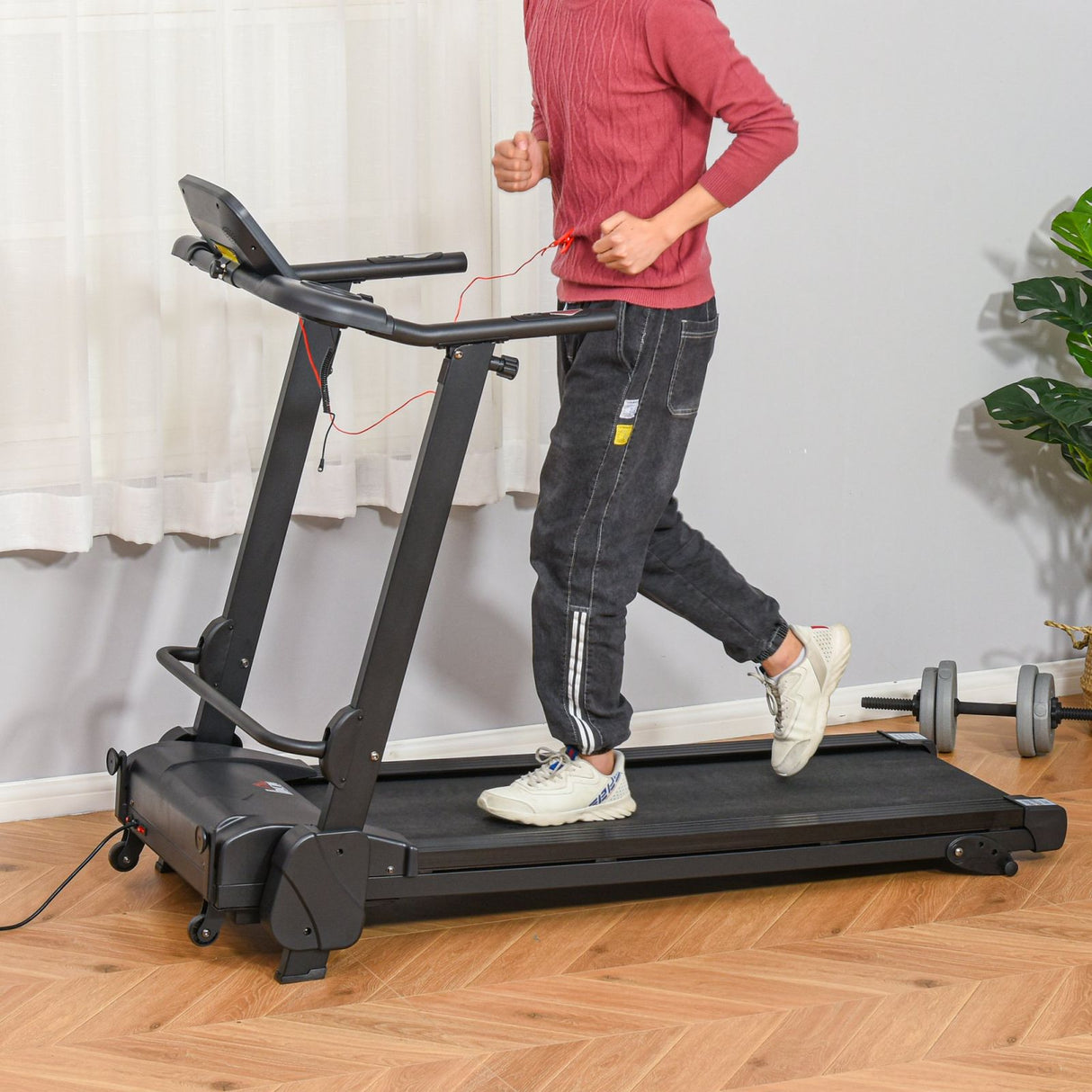 easycomfort easycomfort tapis roulant elettrico pieghevole 14km h 5 programmi e presa usb