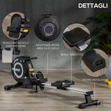 easycomfort vogatore magnetico pieghevole con volano regolabile su 8 livelli e monitor lcd nero