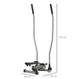 easycomfort easycomfort stepper maniglie step fitness con monitor lcd per casa e palestra argento