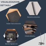 easycomfort easycomfort stepper maniglie step fitness con monitor lcd per casa e palestra argento