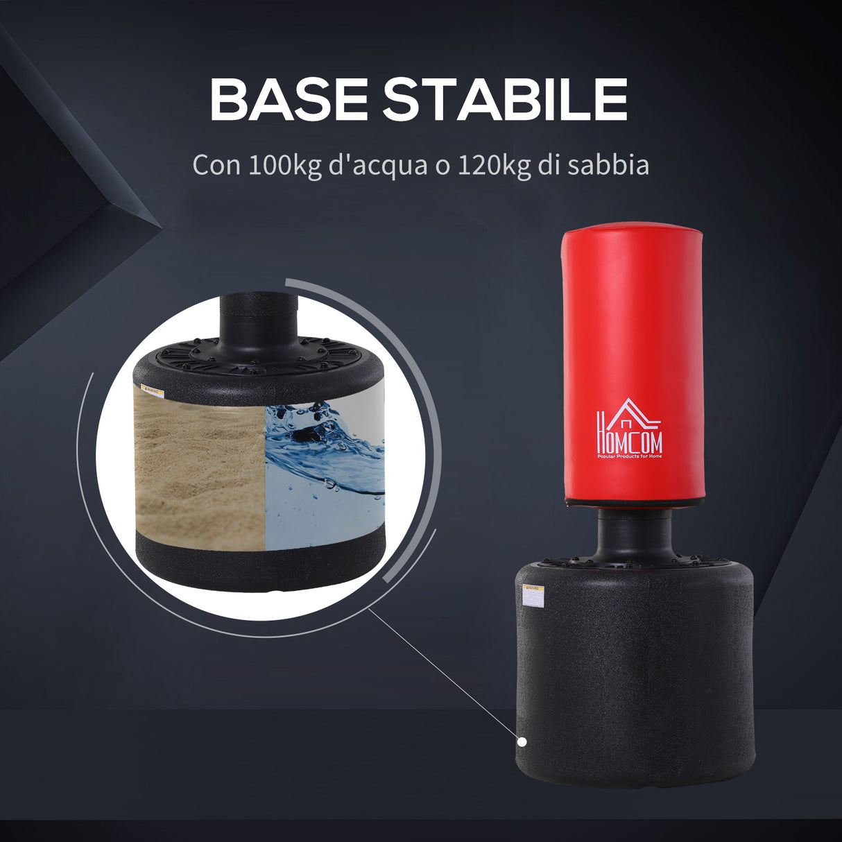easycomfort easycomfort sacco boxe da terra altezza regolabile 145 172cm con base riempibile