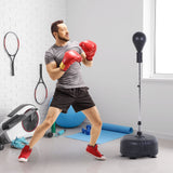 easycomfort easycomfort punching ball sacco boxe da terra con guantoni inclusi altezza regolabile