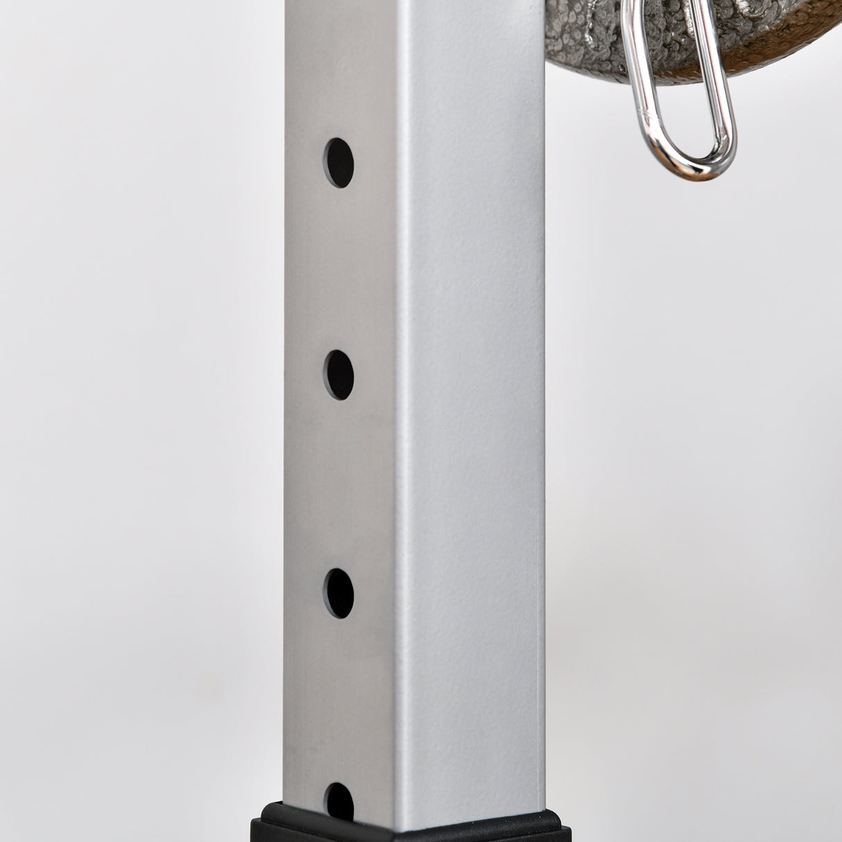 easycomfort set 2 rack porta bilanciere in acciaio ganci con altezza regolabile capacita 110kg 55x57x105 170cm nero