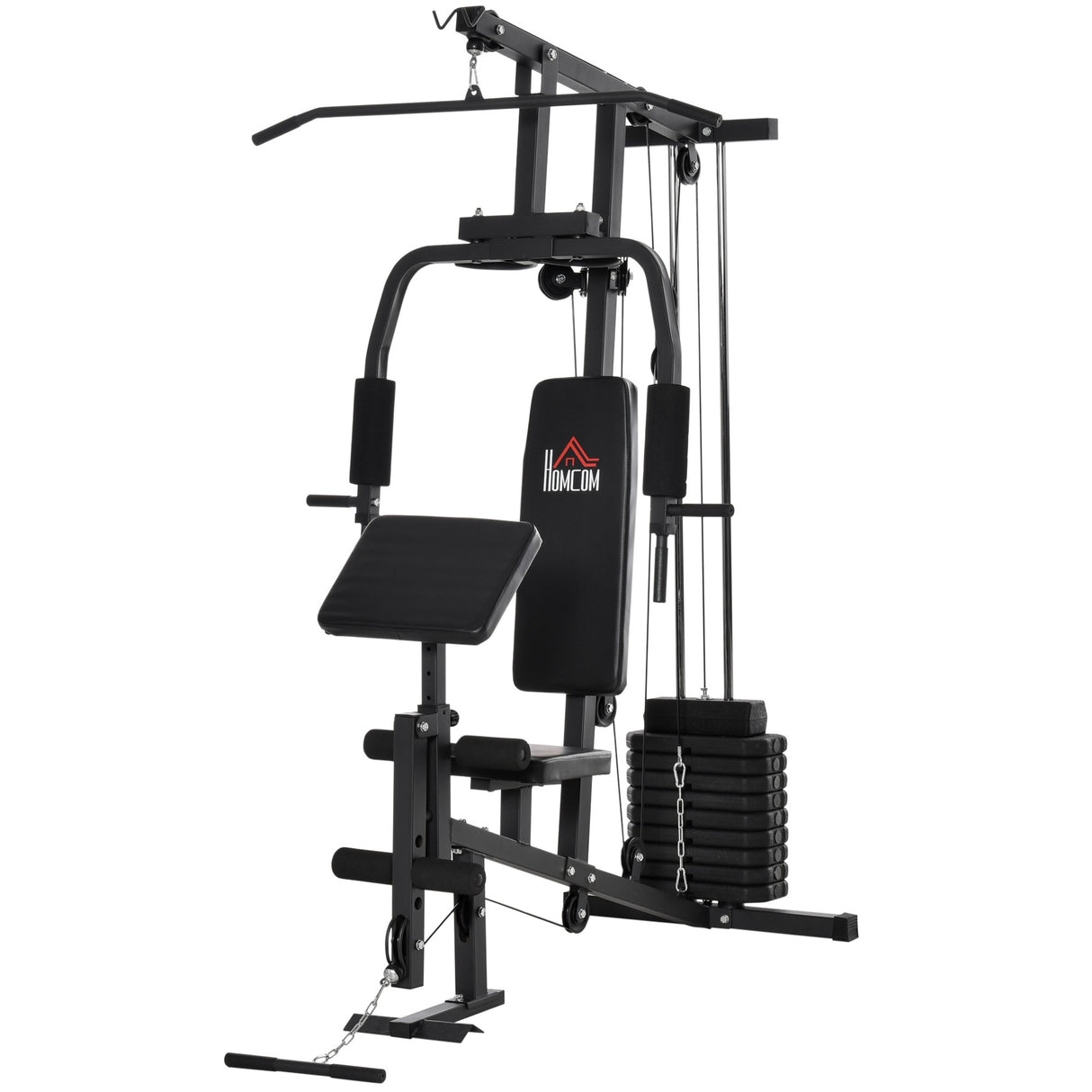 easycomfort easycomfort stazione fitness multifunzione per allenamento a casa e professionale in acciaio 148x108x207 cm nero