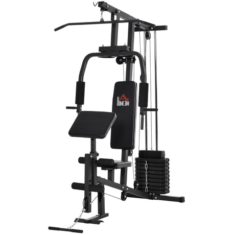 easycomfort easycomfort stazione fitness multifunzione per allenamento a casa e professionale in acciaio 148x108x207 cm nero