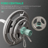 easycomfort easycomfort set di 6 dischi pesi per bilanciere e manubri 2 5 35kg dischi palestra in acciaio ideali per bilancieri olimpionici argento