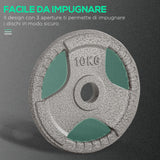 easycomfort easycomfort set di 6 dischi pesi per bilanciere e manubri 2 5 35kg dischi palestra in acciaio ideali per bilancieri olimpionici argento