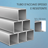 easycomfort easycomfort supporto per bilanciere multifunzione in acciaio altezza e larghezza regolabile 123 170x103x111 161cm