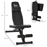 easycomfort easycomfort panca pesi multifunzione per palestra pieghevole e regolabile 145x55x41 114cm nero