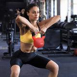 easycomfort kettlebell 10 kg per allenamento bicipiti e spalle in metallo e neoprene 19x12x22 cm rosso