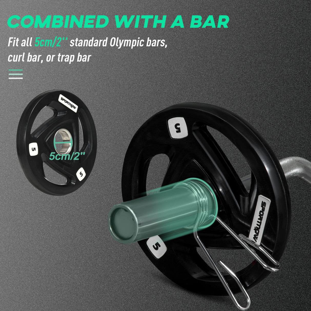easycomfort set di 2 dischi pesi in acciaio con rivestimento in gomma per bilanciere