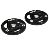 easycomfort set di 2 dischi pesi da 10kg in acciaio con rivestimento in gomma per bilanciere