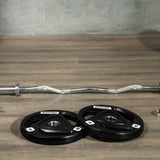 easycomfort set di 2 dischi pesi da 15kg in acciaio con rivestimento in gomma per bilanciere