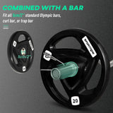 easycomfort set di 2 dischi pesi da 20kg in acciaio con rivestimento in gomma per bilanciere