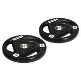 easycomfort set di 2 dischi pesi da 20kg in acciaio con rivestimento in gomma per bilanciere