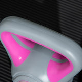 easycomfort easycomfort kettlebell 8kg in pu e sabbia con base piatta e impugnatura per stacchi squat e sollevamenti 18x10x20 cm rosa