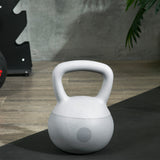 easycomfort kettlebell 4kg in pvc e sabbia metallica per allenamento spalle e bicipiti 19x19x26 cm grigio