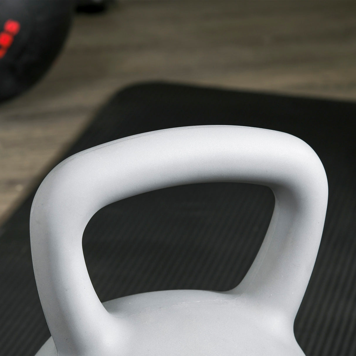 easycomfort kettlebell 8kg in pvc e sabbia metallica per allenamento spalle e bicipiti 22x22x29 cm grigio