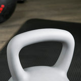 easycomfort kettlebell 8kg in pvc e sabbia metallica per allenamento spalle e bicipiti 22x22x29 cm grigio