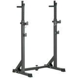 easycomfort supporto per bilanciere con altezza e larghezza regolabili in acciaio ed eva 60 87x65x121 158cm nero