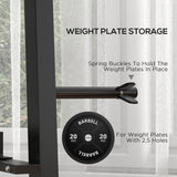 easycomfort rastrelliera per manubri in acciaio con 4 aste regolabili per pesi e kettlebell 131x75x80 cm nero