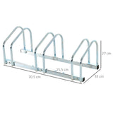 easycomfort easycomfort rastrelliera portabiciclette parcheggio per 3 biciclette tubi dacciaio 70 5 33 27cm argento