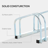 easycomfort easycomfort rastrelliera portabiciclette parcheggio per 3 biciclette tubi dacciaio 70 5 33 27cm argento