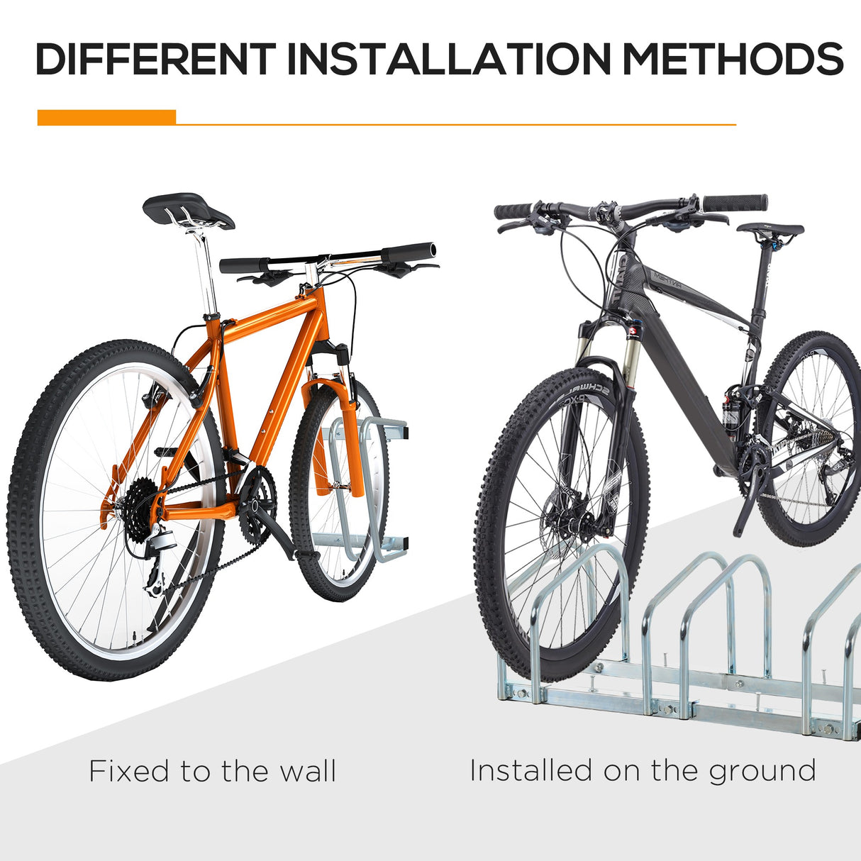easycomfort easycomfort rastrelliera portabiciclette parcheggio per 3 biciclette tubi dacciaio 70 5 33 27cm argento