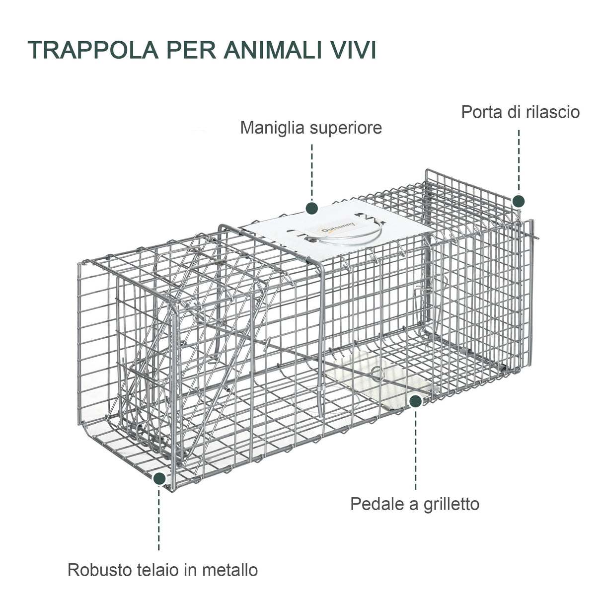easycomfort easycomfort trappola per ratti topi e nutrie pieghevole in acciaio