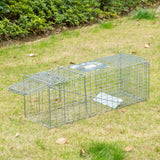 easycomfort easycomfort gabbia trappola per ratti topi e nutrie pieghevole in acciaio 93x31x34 5cm argento