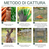 easycomfort easycomfort gabbia trappola per ratti topi e nutrie pieghevole in acciaio 93x31x34 5cm argento